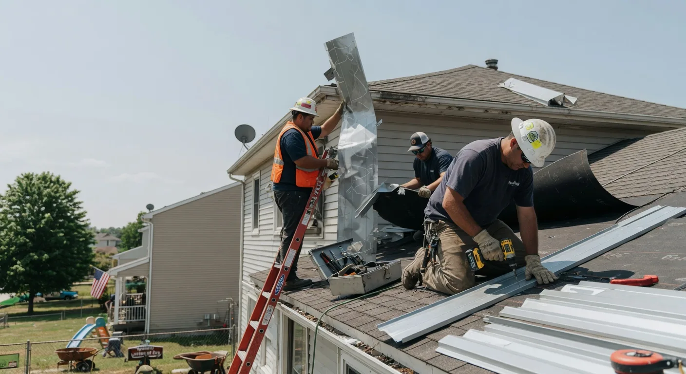 Storm Damage Metal Roof Repair in Great Cacapon, WV